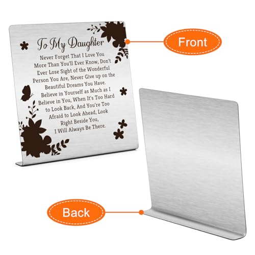 Inspirational Daughter Gift Sign - Motivational Home Decor Plaque for Daughter from Mom Dad