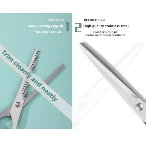 TIKMNO Pink Stainless Steel Hair Cutting Shears Set 6.7 Inch with Thinning Scissor and Comb