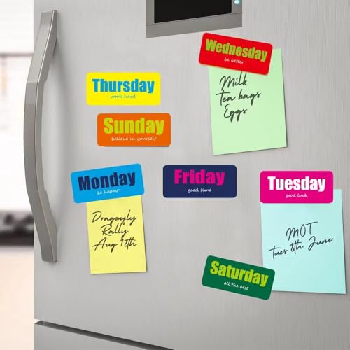 Inspirational Days of the Week Magnets | Colorful Motivational Quotes