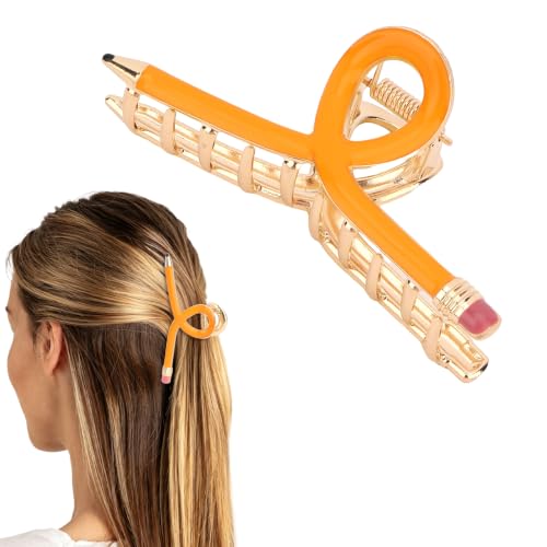 YARIEW Pencil Hair Claw Clip Non-Slip Cute Teacher Appreciation Gift