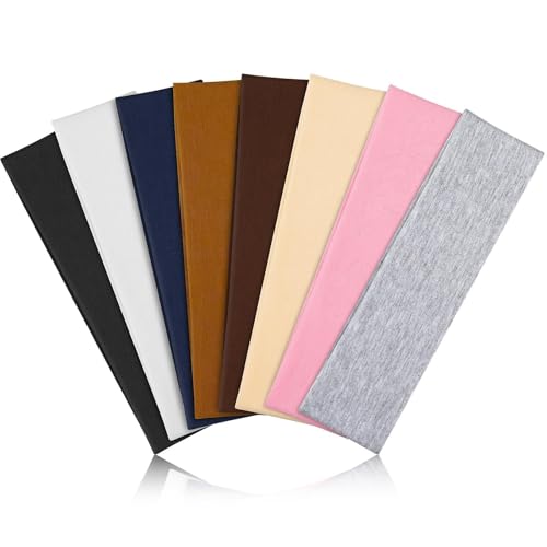 Yunaking Women's Non-Slip Athletic Headbands 8-Pack Soft Stretchy Sweat-Wicking Hair Bands for Yoga, Running & Workout
