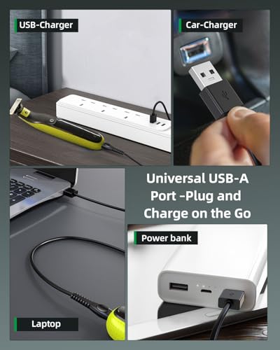 Superer USB Charger Cord for Philips Norelco OneBlade 360 and Trimmers