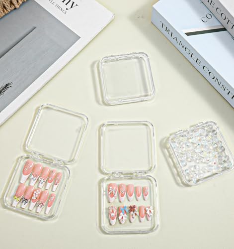 8-Piece Press On Nail Storage Boxes with Adhesive Tape