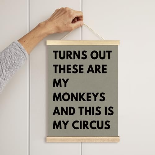 Funny Wall Art Poster with Wood Frame - 12x16 Inches Decor