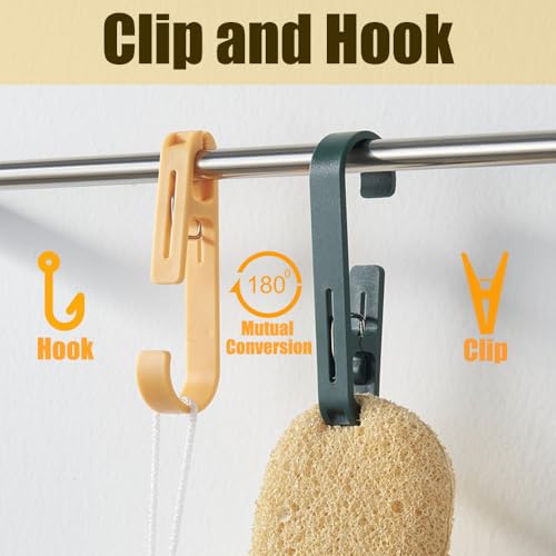Heavy Duty Laundry Hooks with Clips - 6Pcs Light Purple Organizer