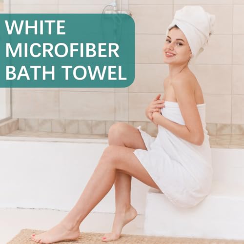 GEKIXUTP Sublimation Blank Bath Towel 30x60 Inch White Microfiber DIY