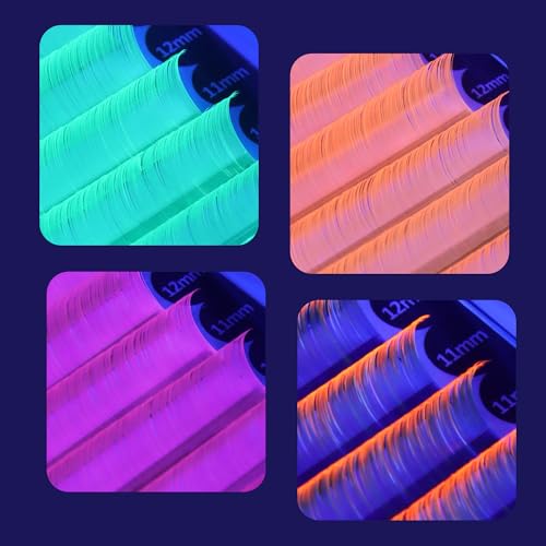 ANNAFRIS UV Neon Colored Eyelash Extensions Faux Mink Mixed 8-15mm