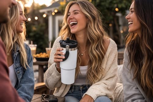 Silique Kitchen 30oz Vacuum Insulated Tumbler with Handle - Green