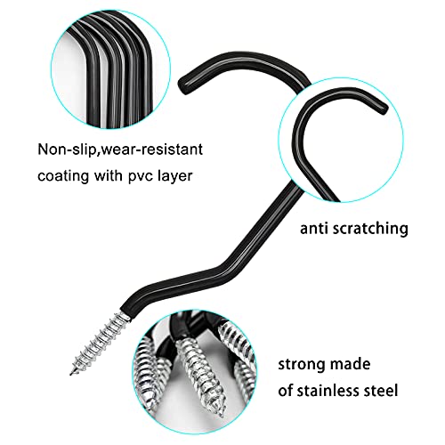 Heavy Duty Bicycle Wall Mount Hooks Set - Easy Install Bike Storage Gear