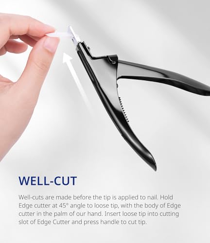 AIRSEE Professional Stainless Steel Acrylic Nail Clippers - Adjustable False Nail Cutter