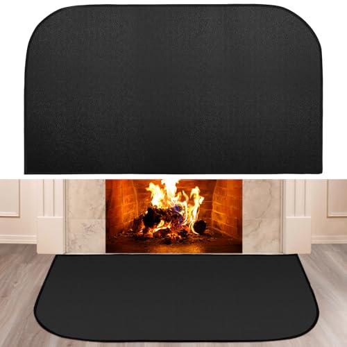 INNO STAGE 24x42 Inch Fireproof Fireplace Rug - Heat Resistant Hearth Mat