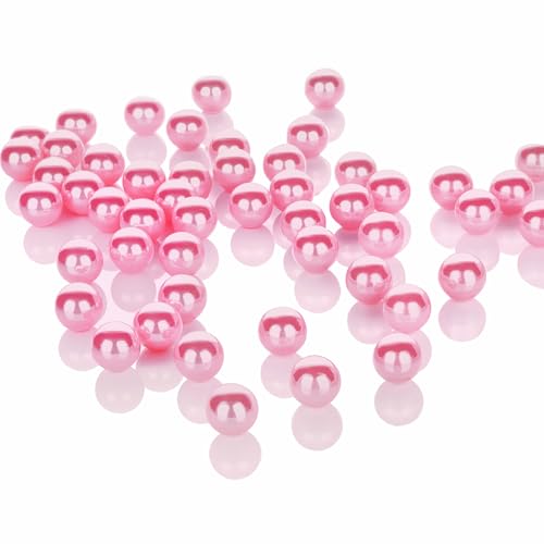 Pink Makeup Beads for Brushes - 1100pcs 8mm Faux Pearls for Organizing Cosmetics