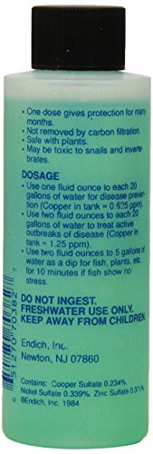 Copper Power Green Aquarium Treatment for Freshwater Fish, 4-Ounce