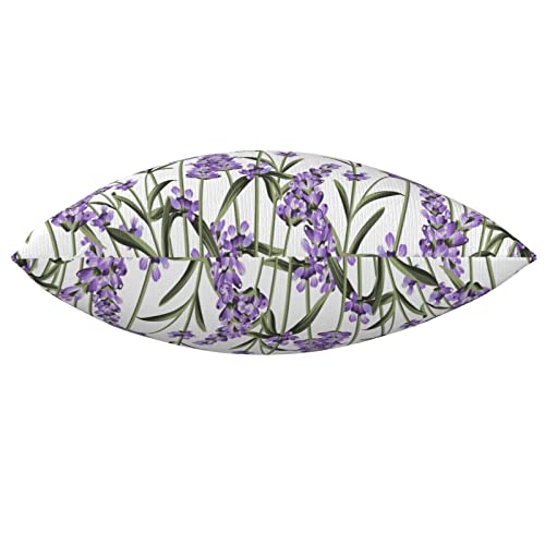 VARUN Purple Lavender Floral Throw Pillow Cover, 18x18 Inch Decorative Case