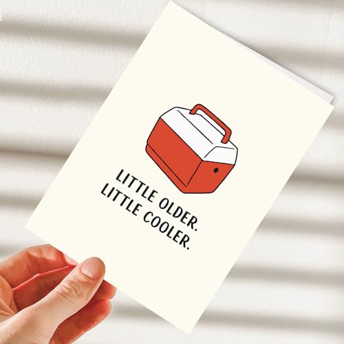 Hqulpr Funny Birthday Card for Men - HB2 Little Older, Little Cooler
