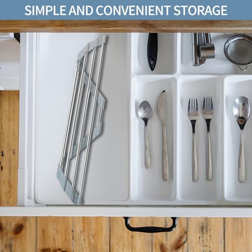 Triangle Dish Drying Rack | 304 Stainless Steel, Foldable Sink Organizer