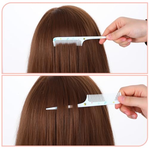 Styquenzer Cute Hair Comb Set 2 Pcs Mini Rat-Tail and Fine-Tooth Combs