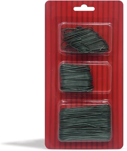 Bexter 300 Pack Green Christmas Tree Ornament Hooks - 2 Sizes