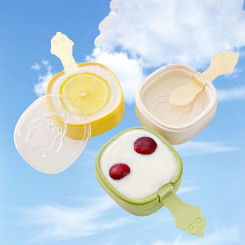 Ice Cream Mold - 2 Pcs White Silicone 2.5 Inch Square Popsicle Maker