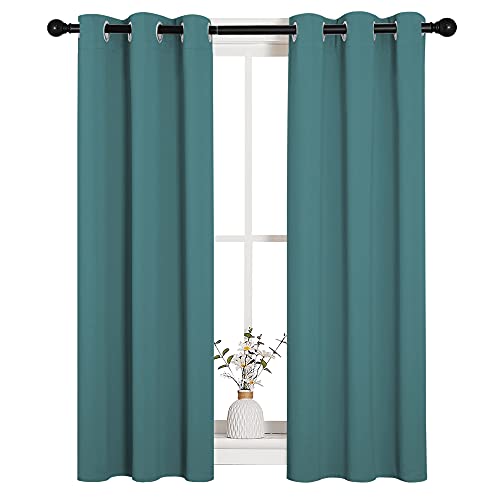 NICETOWN Blackout Curtain Panels - Sea Teal, 29x45 Inches, Pack of 2