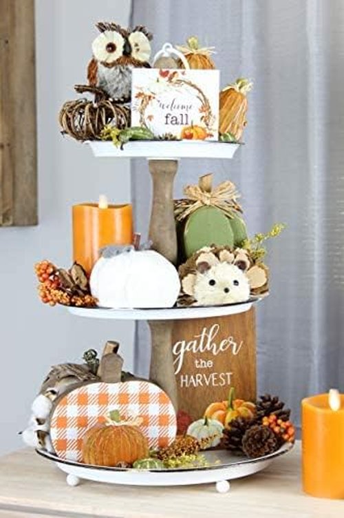 AuldHome Design Woodland Friends Figurines - Set of 3 Forest Animal Decor for Fall & Winter