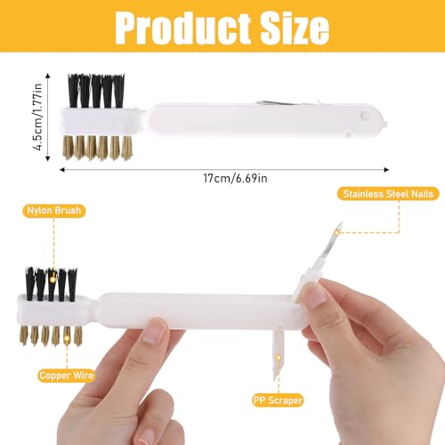 Multi-Purpose Brass Wire Scrub Brush for Stovetops & Pots