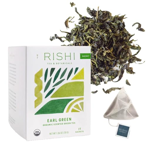Rishi Tea Earl Green Organic Sachet Tea Bags - 15 Count