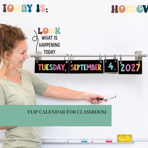 Chalkboard Brights Flip Calendar Set for Classroom Decoration