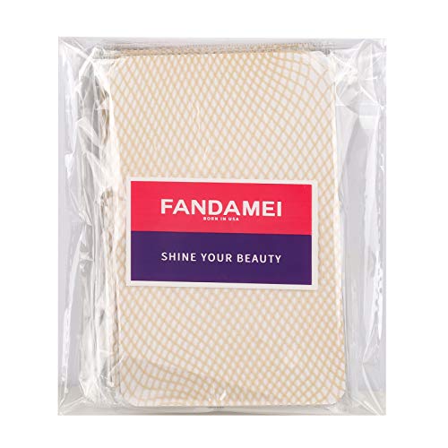 FANDAMEI Light Brown Mesh Wig Caps, 4 Pack Closed End Hair Net Liners