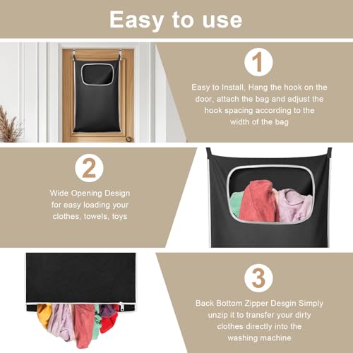 Over the Door Laundry Hamper - Space-Saving Storage Basket
