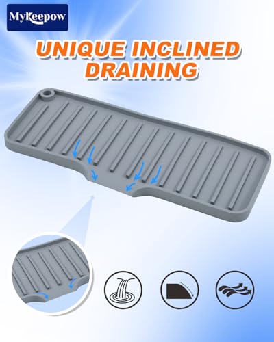 MyKEEPOW Gray Silicone Dish Wand Holder for Scotch-Brite