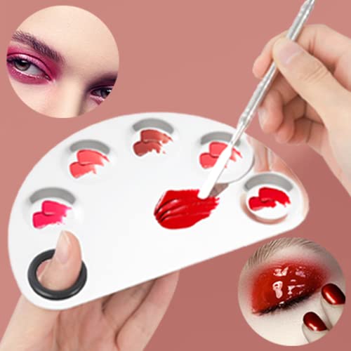 Banugo Stainless Steel Makeup Mixing Palette with Spatula Tool