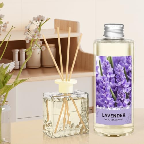 Lavender Reed Diffuser Oil Refill 200ML - Natural Scent for Home & Spa