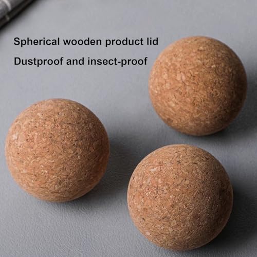 500ml Round Glass Candy Jar with Spherical Cork Lid