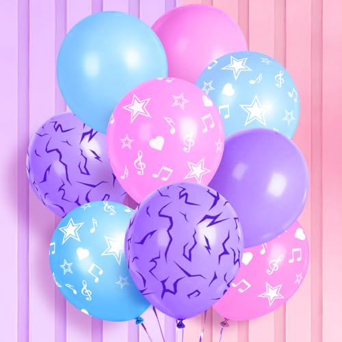 Korean Pop Themed Party Balloons - 24 Pack Latex Decorations for Birthdays