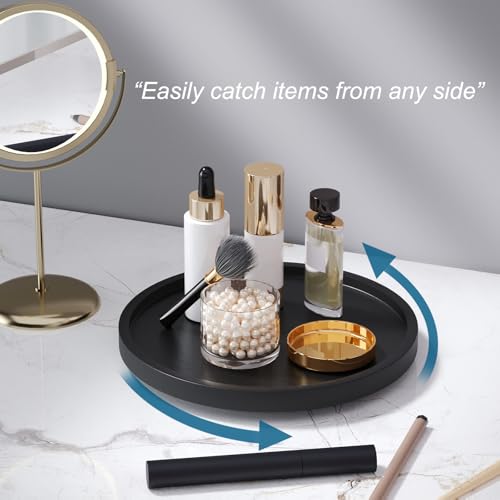 VERTORGAN Bamboo Lazy Susan Organizer - 360° Rotating Tray for Kitchen, Cabinet & Pantry