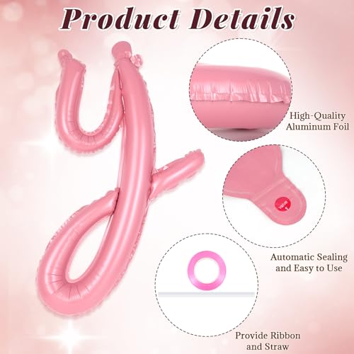 16 Inch Pink Yee Haw Foil Balloon Banner for Western Rodeo Parties
