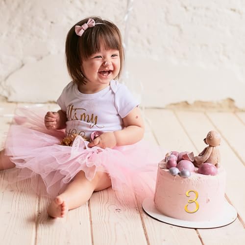 20 Pcs Gold Acrylic Number Cake Toppers for Birthdays & Weddings