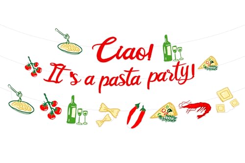 Pasta Party Decorations - Italian Theme Banner and Garland Set