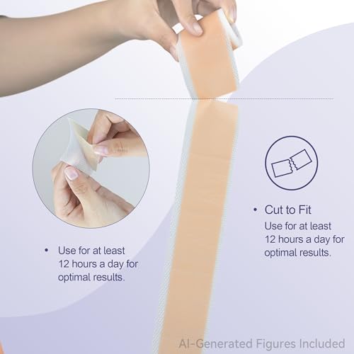 ourmed Medical Grade Silicone Scar Removal Sheets, 1.6" x 6", 5 Pack