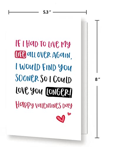 Spercy Romantic Love Poem Valentine's Day Card for Him and Her