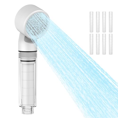 Filtered Handheld Shower Head with 3 Spray Modes & ON/OFF Switch