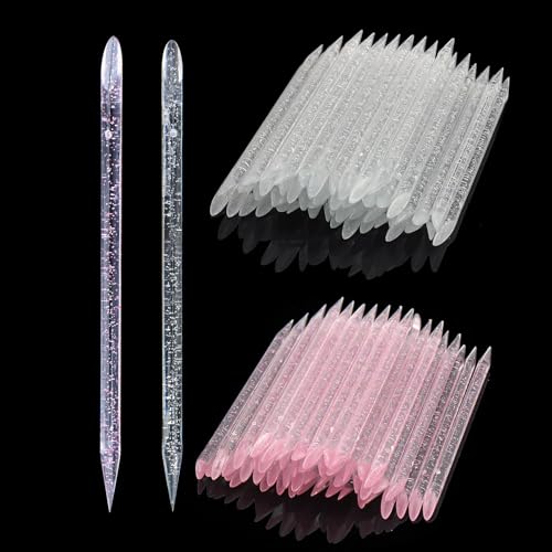 Disposable Crystal Cuticle Pusher Nail Sticks 100 Pcs Bulk Manicure Tools