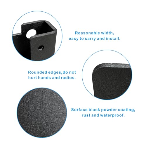 2 Pcs Single Side Radio Mount, Radio Mounting Kit for Handheld Radios