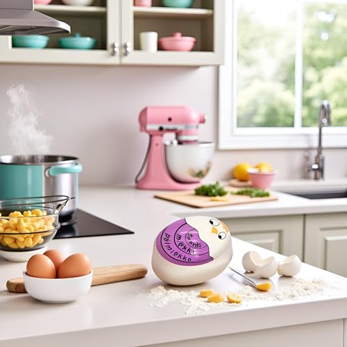 Purple Egg Timer - Color Changing Kitchen Timer for Cooking