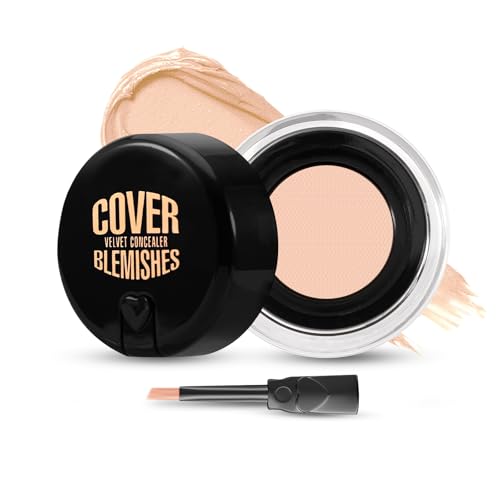 Waterproof Full Coverage Cream Foundation with Built-in Brush