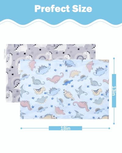 ALVABABY Jersey Toddler Pillowcases Pack of 2 - Fits 12x16 & 13x18 Inches, Breathable & Soft for Boys Girls