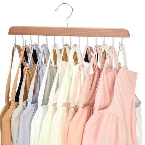 JOHOUSE Wooden Belt Organizer for Closet - Holds 42 Belts & Accessories