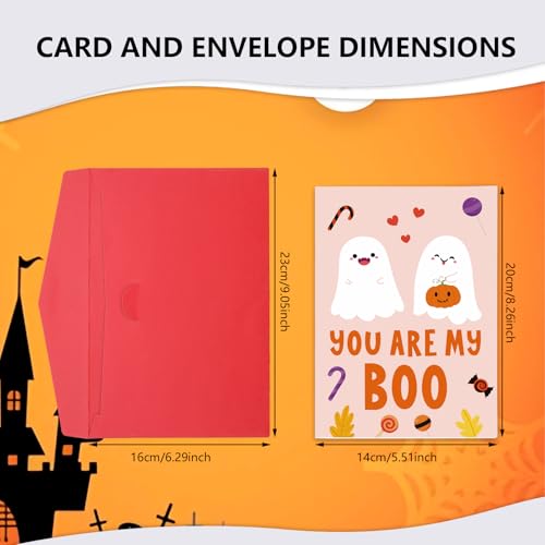 Perleddom Spooky Halloween Boo Basket Greeting Card for Couples
