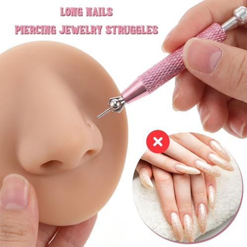 Hadnves 2 Pcs Piercing Ball Grabber Tool 4-Claw Pick Up Tool for Body Jewelry